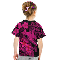 Aloha Hawaii Kid T Shirt Hammerhead Shark Tattoo Polynesian Summer - Pink - Wonder Print Shop