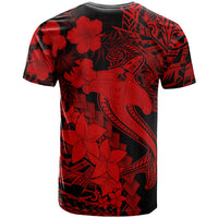 Aloha Hawaii T Shirt Hammerhead Shark Tattoo Polynesian Summer - Red - Wonder Print Shop