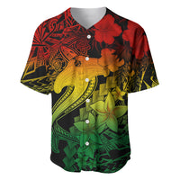 Aloha Hawaii Baseball Jersey Hammerhead Shark Tattoo Polynesian Summer - Reggae LT9 - Wonder Print Shop