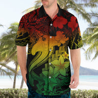 Aloha Hawaii Hawaiian Shirt Hammerhead Shark Tattoo Polynesian Summer - Reggae - Wonder Print Shop