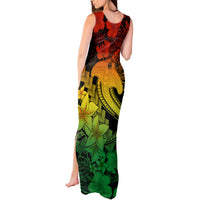 Aloha Hawaii Tank Maxi Dress Hammerhead Shark Tattoo Polynesian Summer - Reggae - Wonder Print Shop
