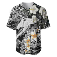 Aloha Hawaii Baseball Jersey Hammerhead Shark Tattoo Polynesian Summer - White LT9 - Wonder Print Shop