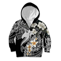 Aloha Hawaii Kid Hoodie Hammerhead Shark Tattoo Polynesian Summer - White - Wonder Print Shop