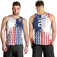 2026 Rugby Nations Series Custom United States Men Tank Top Red Star And Stripes Pattern