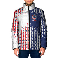 2026 Rugby Nations Series Custom United States Padded Jacket Red Star And Stripes Pattern