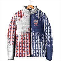 2026 Rugby Nations Series Custom United States Padded Jacket Red Star And Stripes Pattern