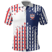 2026 Rugby Nations Series Custom United States Polo Shirt Red Star And Stripes Pattern