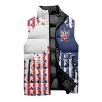 2026 Rugby Nations Series Custom United States Sleeveless Puffer Jacket Red Star And Stripes Pattern