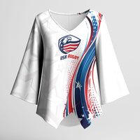 2026 Rugby Nations Series Custom United States Kimono Sleeve Blouse Bald Eagle Heritage