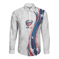 2026 Rugby Nations Series Custom United States Long Sleeve Button Shirt Bald Eagle Heritage