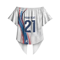 2026 Rugby Nations Series Custom United States Off Shoulder Wrap Waist Top Bald Eagle Heritage