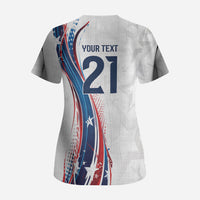 2026 Rugby Nations Series Custom United States Scrub Top Bald Eagle Heritage