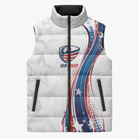 2026 Rugby Nations Series Custom United States Sleeveless Puffer Jacket Bald Eagle Heritage