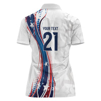 2026 Rugby Nations Series Custom United States Women Polo Shirt Bald Eagle Heritage
