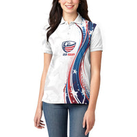 2026 Rugby Nations Series Custom United States Women Polo Shirt Bald Eagle Heritage