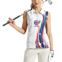 2026 Rugby Nations Series Custom United States Women Sleeveless Polo Shirt Bald Eagle Heritage