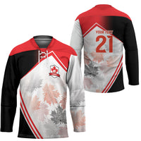 2026 Rugby Nations Series Custom Canada Hockey Jersey Les Rouges Maple Leaf