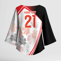 2026 Rugby Nations Series Custom Canada Kimono Sleeve Blouse Les Rouges Maple Leaf