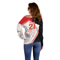 2026 Rugby Nations Series Custom Canada Off Shoulder Sweater Les Rouges Maple Leaf