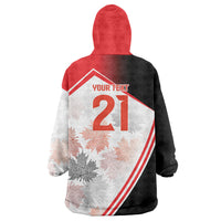 2026 Rugby Nations Series Custom Canada Wearable Blanket Hoodie Les Rouges Maple Leaf