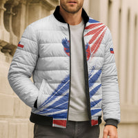 2026 Rugby Nations Series Custom Chile Bomber Puffer Jacket Los Condores Eagle Bold Stripes Pride