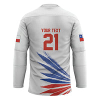2026 Rugby Nations Series Custom Chile Hockey Jersey Los Condores Eagle Bold Stripes Pride
