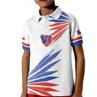2026 Rugby Nations Series Custom Chile Kid Polo Shirt Los Condores Eagle Bold Stripes Pride