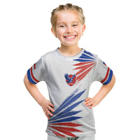 2026 Rugby Nations Series Custom Chile Kid T Shirt Los Condores Eagle Bold Stripes Pride