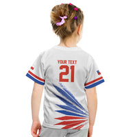 2026 Rugby Nations Series Custom Chile Kid T Shirt Los Condores Eagle Bold Stripes Pride
