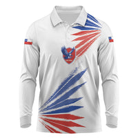 2026 Rugby Nations Series Custom Chile Long Sleeve Polo Shirt Los Condores Eagle Bold Stripes Pride