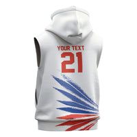 2026 Rugby Nations Series Custom Chile Sleeveless Hoodie Los Condores Eagle Bold Stripes Pride