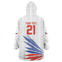 2026 Rugby Nations Series Custom Chile Wearable Blanket Hoodie Los Condores Eagle Bold Stripes Pride