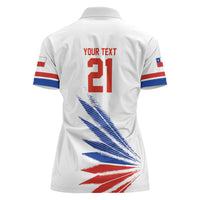 2026 Rugby Nations Series Custom Chile Women Polo Shirt Los Condores Eagle Bold Stripes Pride