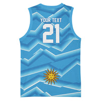 2026 Rugby Nations Series Custom Uruguay Basketball Jersey Los Teros Sun Of May