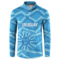2026 Rugby Nations Series Custom Uruguay Button Sweatshirt Los Teros Sun Of May