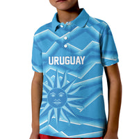 2026 Rugby Nations Series Custom Uruguay Kid Polo Shirt Los Teros Sun Of May