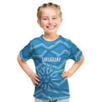 2026 Rugby Nations Series Custom Uruguay Kid T Shirt Los Teros Sun Of May