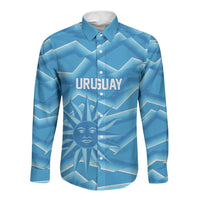 2026 Rugby Nations Series Custom Uruguay Long Sleeve Button Shirt Los Teros Sun Of May