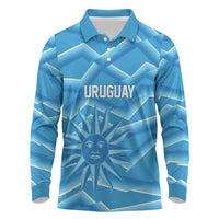 2026 Rugby Nations Series Custom Uruguay Long Sleeve Polo Shirt Los Teros Sun Of May