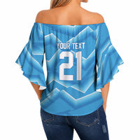 2026 Rugby Nations Series Custom Uruguay Off Shoulder Wrap Waist Top Los Teros Sun Of May