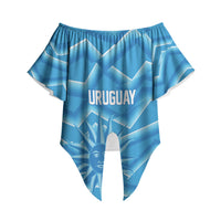 2026 Rugby Nations Series Custom Uruguay Off Shoulder Wrap Waist Top Los Teros Sun Of May