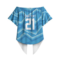 2026 Rugby Nations Series Custom Uruguay Off Shoulder Wrap Waist Top Los Teros Sun Of May
