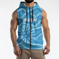 2026 Rugby Nations Series Custom Uruguay Sleeveless Zip Hoodie Los Teros Sun Of May