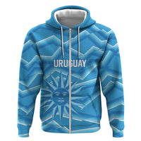 2026 Rugby Nations Series Custom Uruguay Zip Hoodie Los Teros Sun Of May