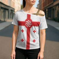 2026 Rugby Nations Series Custom Georgia Cross Shoulder Shirt Lelo Warriors