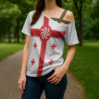 2026 Rugby Nations Series Custom Georgia Cross Shoulder Shirt Lelo Warriors