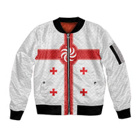 2026 Rugby Nations Series Custom Georgia Sleeve Zip Bomber Jacket Lelo Warriors