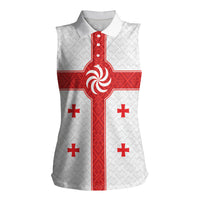 2026 Rugby Nations Series Custom Georgia Women Sleeveless Polo Shirt Lelo Warriors