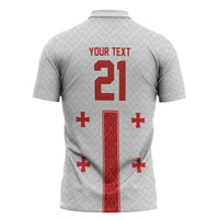 2026 Rugby Nations Series Custom Georgia Zipper Polo Shirt Lelo Warriors