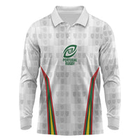 2026 Rugby Nations Series Custom Portugal Long Sleeve Polo Shirt Atlantic XV Pride